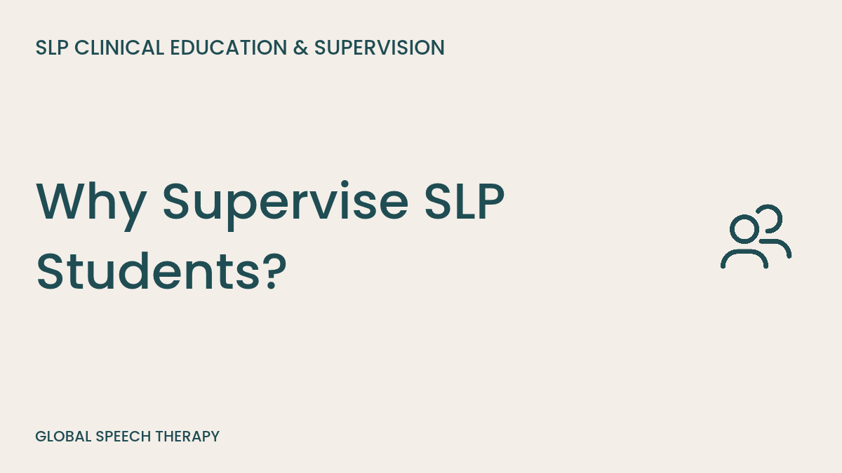 Mentor icon representing clinical supervision and mentorship of SLP graduate students.