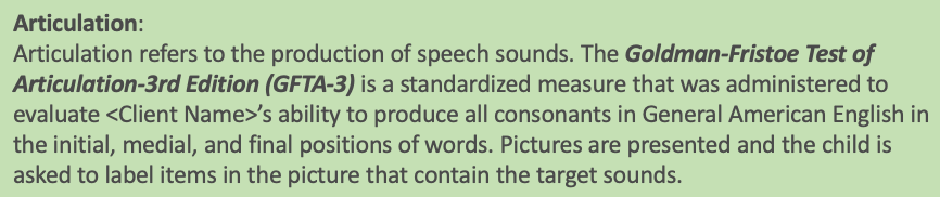 speech-and-language-evaluation-reports