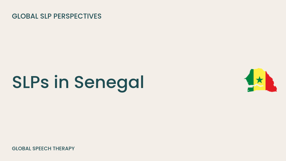 Speech-language pathology in Senegal and an interview with Amy Niang