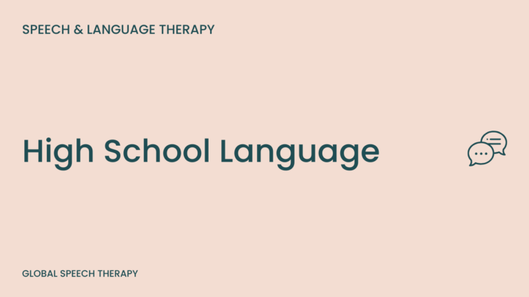 Blog cover labeled “High School Language” with an open-book and speech-bubble icon
