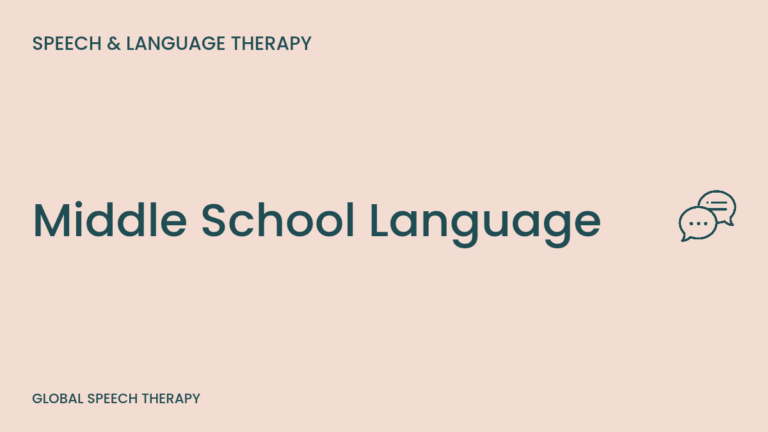 Middle School Language cover graphic with speech bubbles