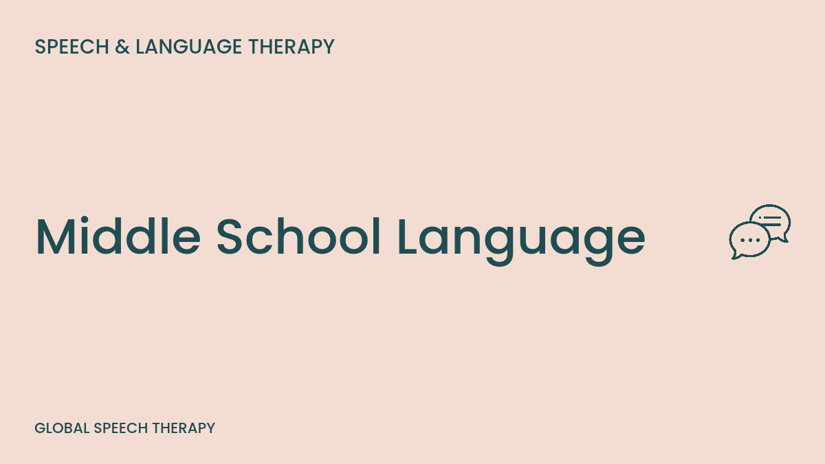 Middle School Language cover graphic with speech bubbles