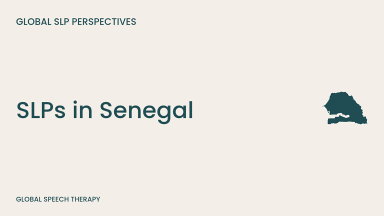 Speech-language pathology in Senegal and an interview with Amy Niang