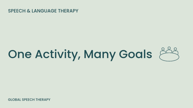 Speech therapy materials for mixed groups, including videos, reading passages, and functional language activities