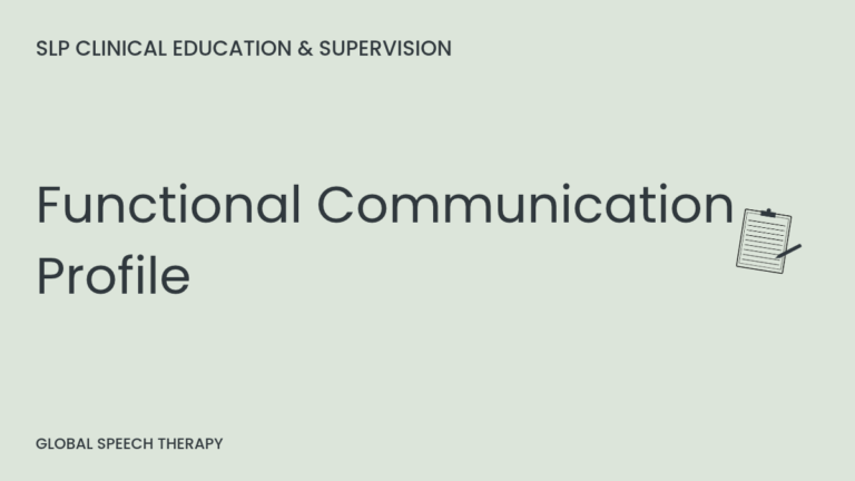 Functional Communication Profile–Revised (FCP-R) blog cover with clipboard icon